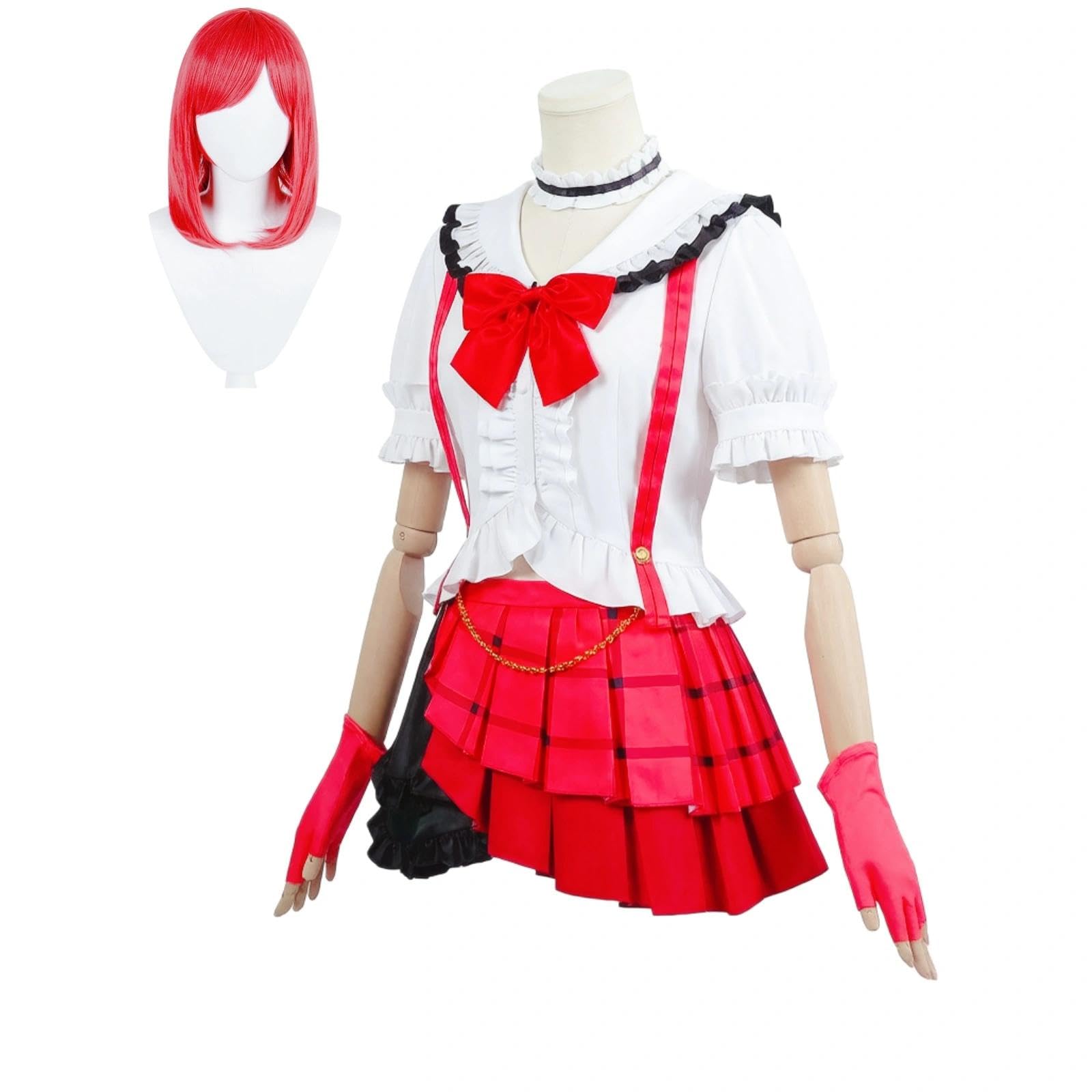 Halloween Kostüm für Erwachsene, Karneval Rollenspiel Cosplay Komplettset –Maki Nishikino Stil