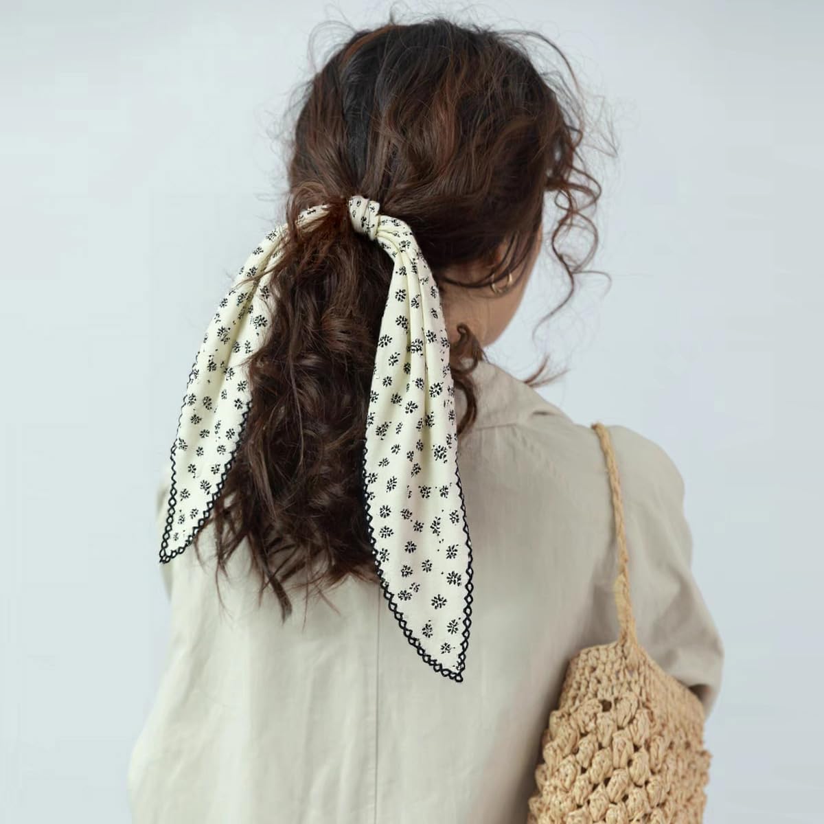 Large Cotton Bandana Headband, Head Wrap, Protective Coverage, Hair Neck Scarf for Women 28 x 28 inch - Image 2