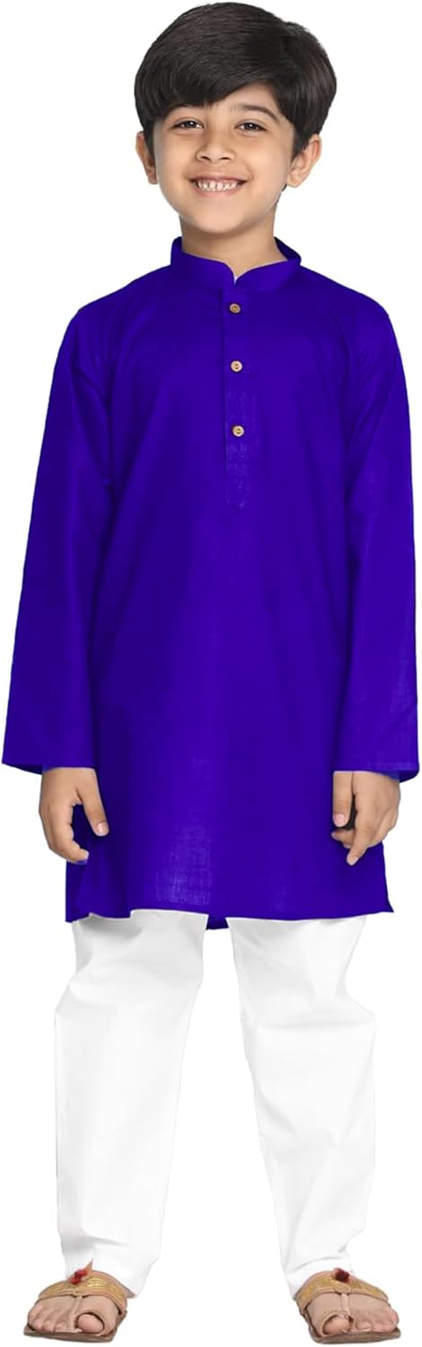 Chandrakala Kids Kurta Pyjama Set for Boys Indian Traditional Party Wear Bollywood Style Wedding Dress, (KK101)