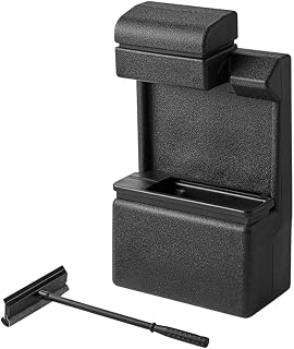 Freestanding Windshield Wash Station with Paper Towel Dispenser & Squeegee - Durable Polyethylene, Removable Water Bucket, Ideal for Gas Stations, Car Washes & High-Traffic Areas