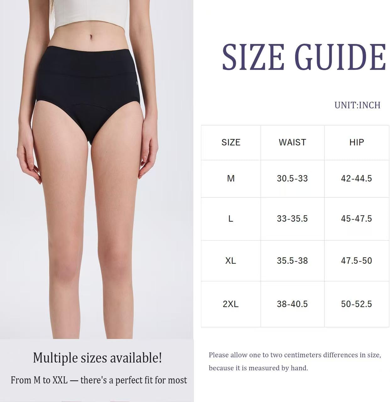 Incontinence Underwear for Women, Leakproof High Waisted Underwear for Bladder Leakage, Soft Reusable Period Panties, 3Pack XL - Image 6