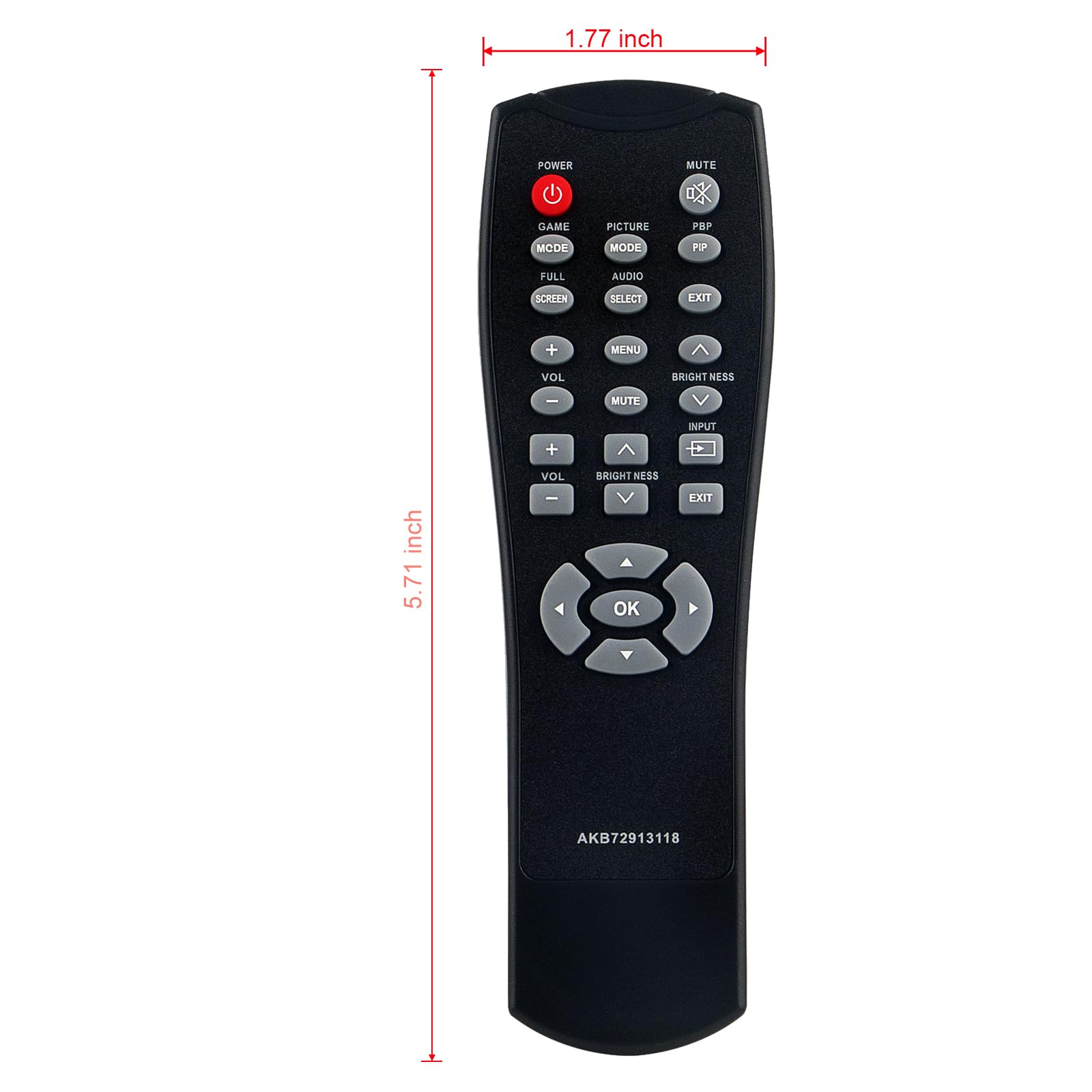 Amazon.com: AKB72913118 Replaced Remote fit for LG LED Monitor