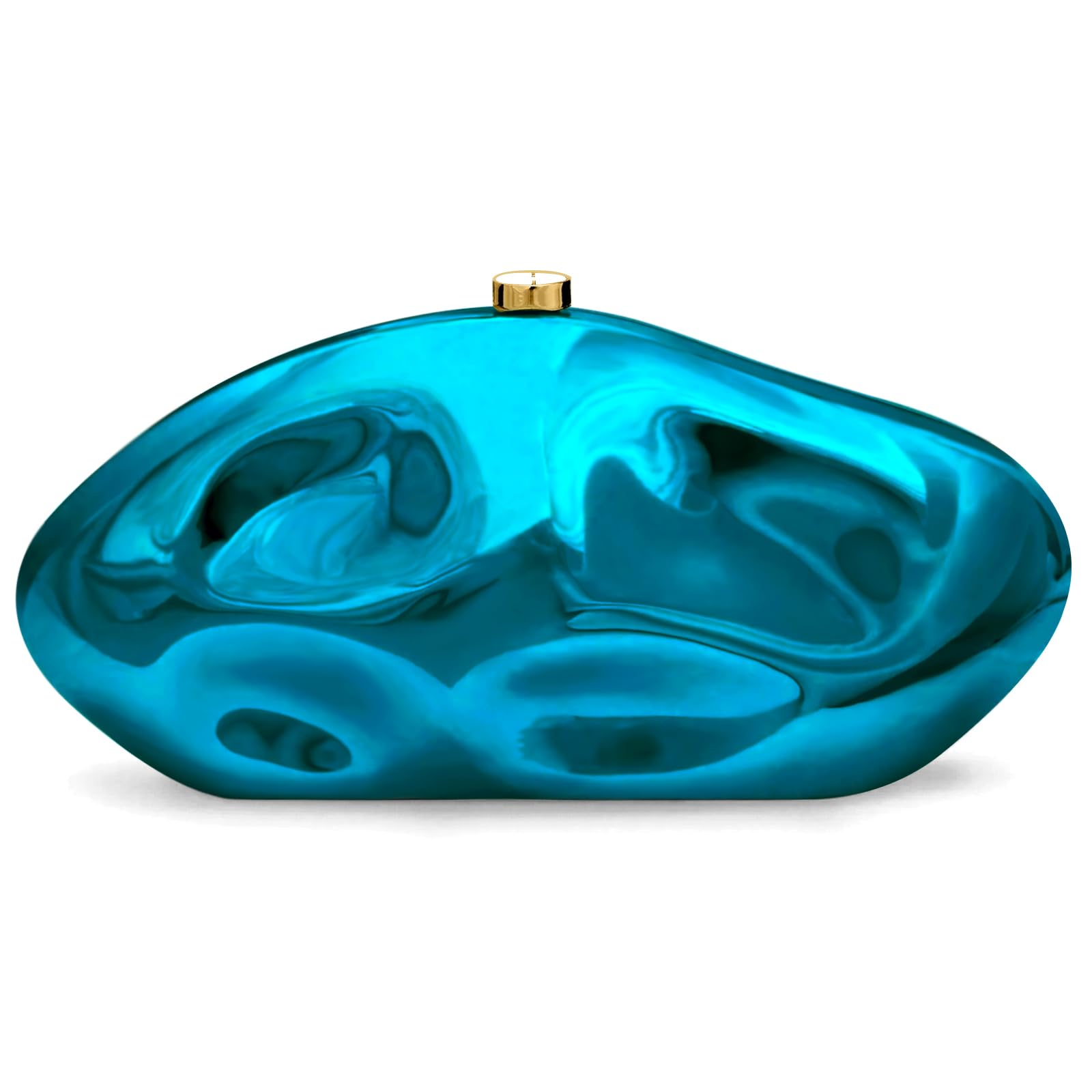Acrylic Clutch Purse for Women Evening Bag, Irregular Shell Acrylic Purse Box Clutch with Chain for Party Wedding Prom
