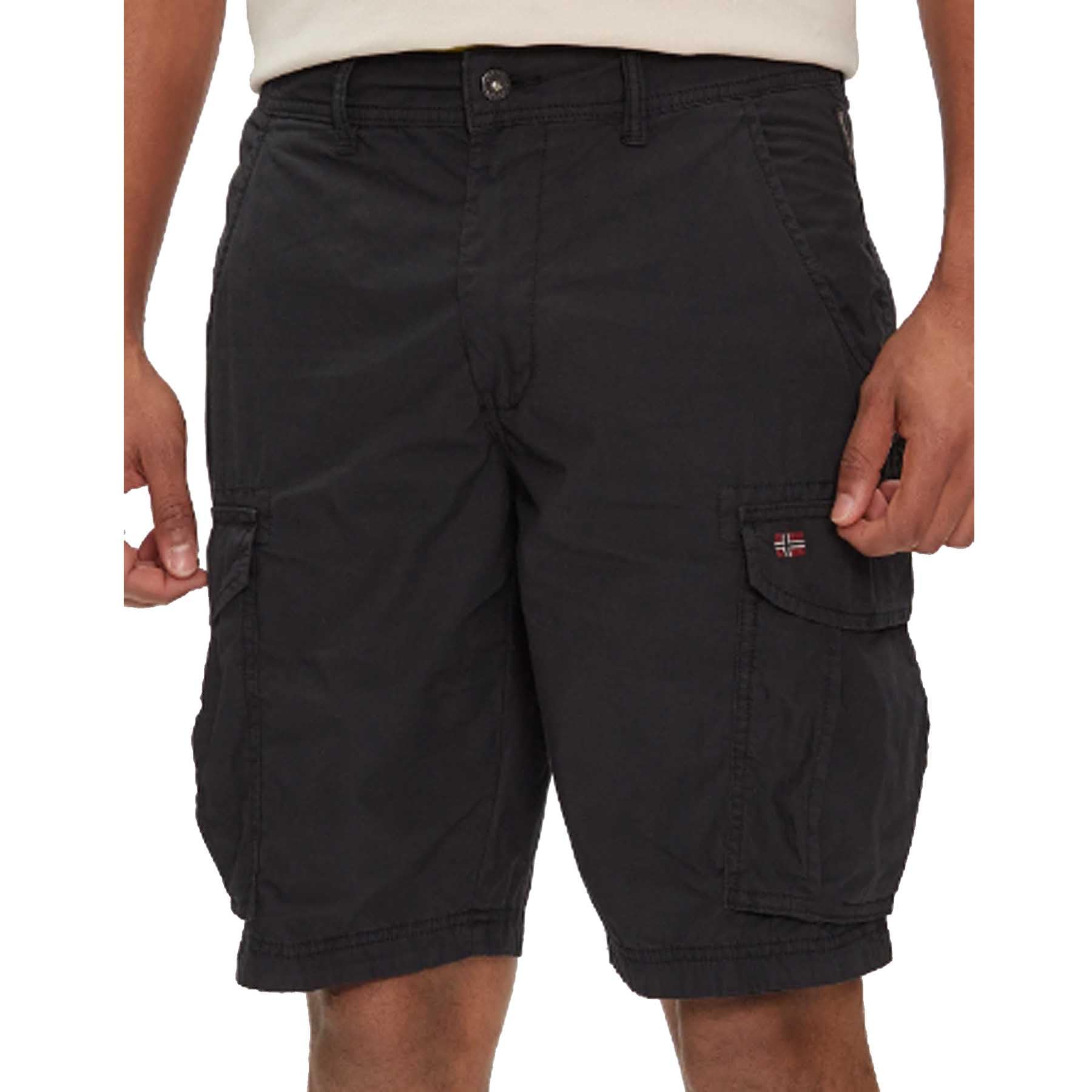 Napapijri Men's Black Casual Shorts, W32, Noto Bermuda Shorts