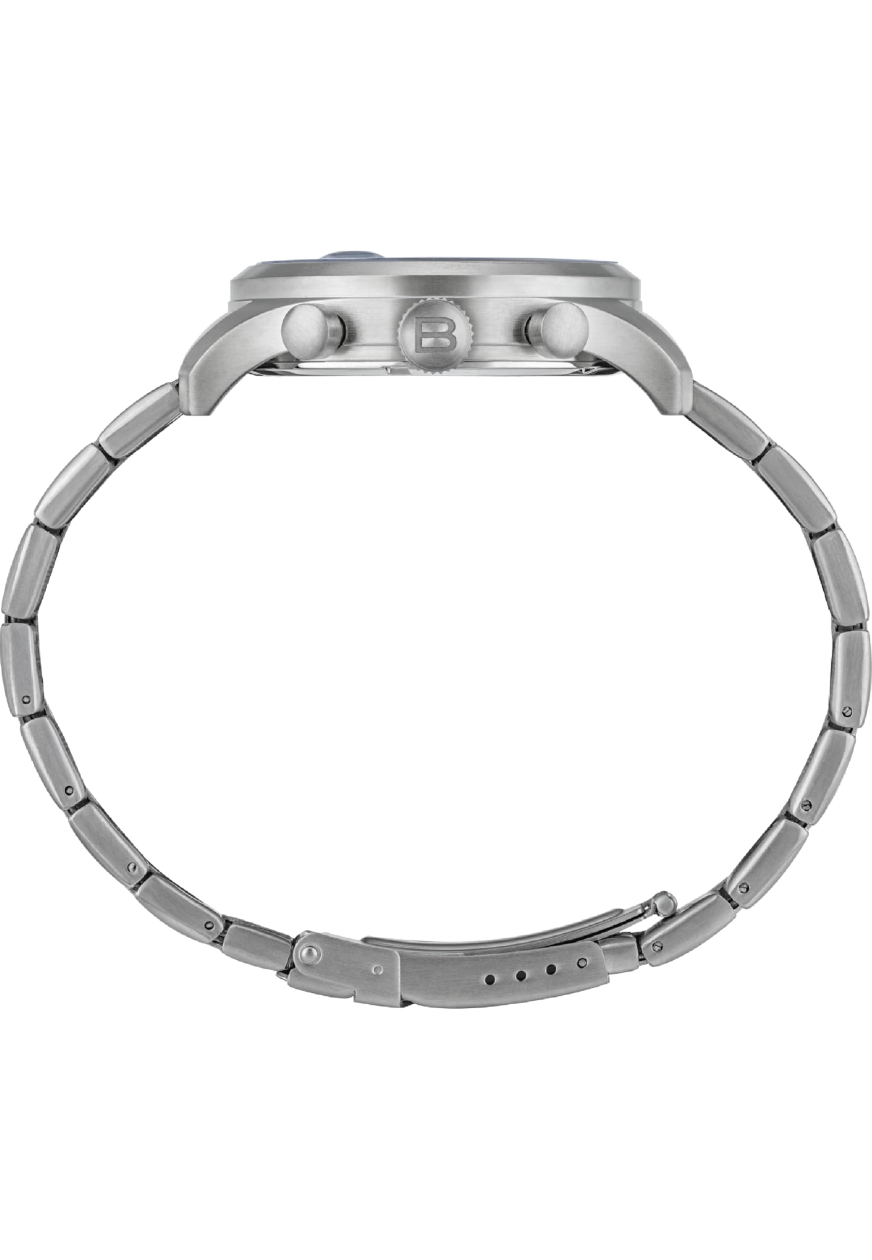 Breil, Collezione Classic Elegance, Orologio Uomo, Cronografo in Acciaio, Quadrante Gun con Effetto Sun Ray, Resistente all'Acqua, Lunghezza Cinturino Regolabile 15.5-21 cm, Silver
