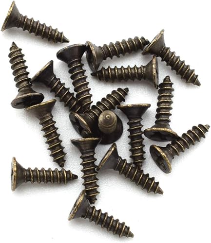 Miniatura 4 de SDTC Tech Paquete de 4 cerrojos decorativos de bronce antiguo retro con tornillos a juego para cajones de gabinete, manualidades de madera