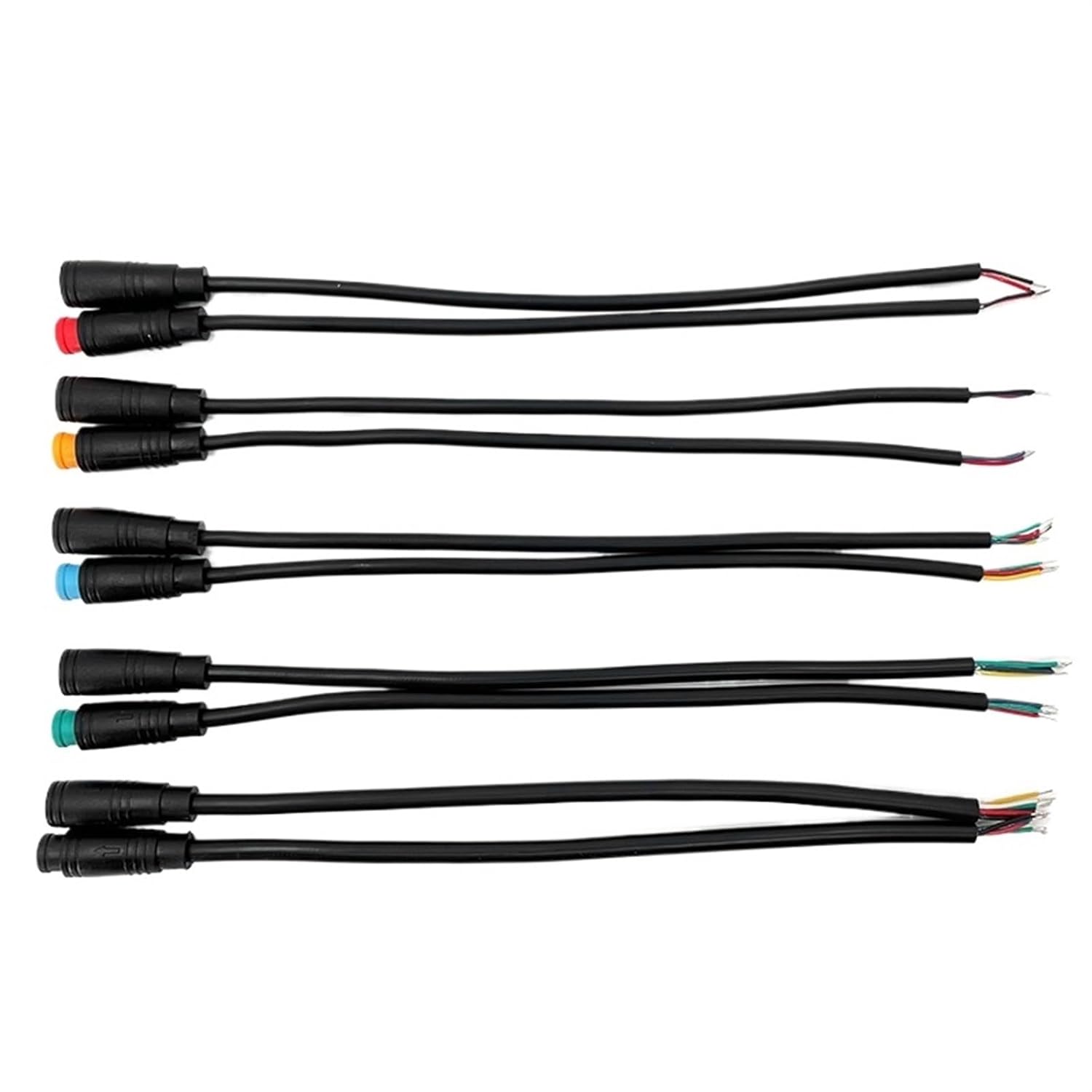 M8 Electric Bicycle E-Bike Waterproof Connector Scooter Brake Cable Pluger Signal Connect Cut Off Power Sensor 2 3 4 5 6pin(M8-5Pin,10 Sets)