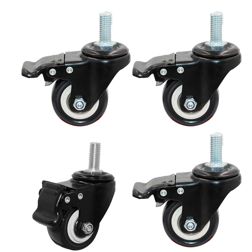 Roulettes pivotantes M8 pour meubles de salon et bureau lot de 4