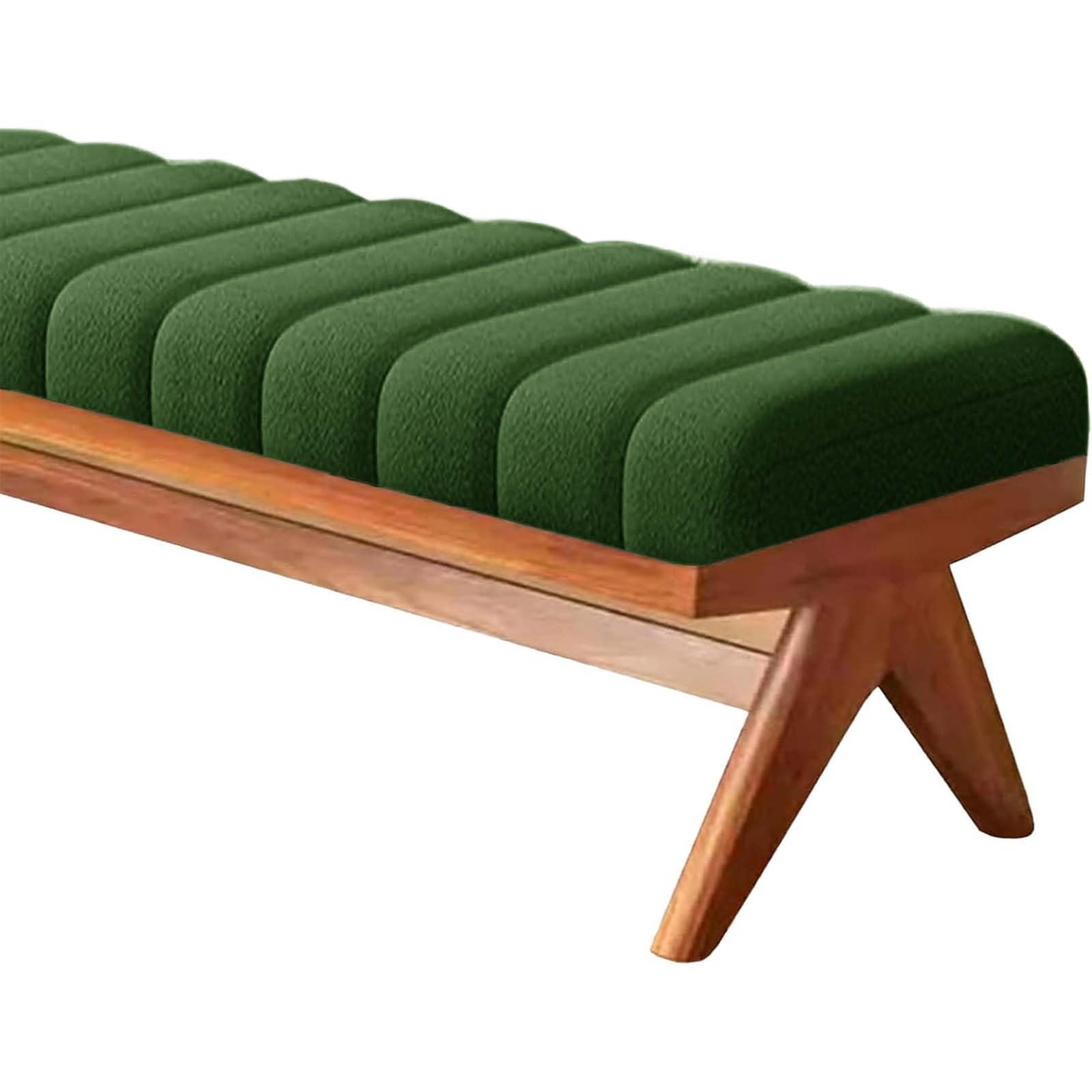 Indoor Bench Cushion - 120cm/150cm/80cm/90cm x 40cm/30cm 2/3 seater Rectangle Bench Seat Pad for Bay Windows, Garden Patio, Long Chairs & Porch Furniture with Zipper,Dark Green,35x80cm