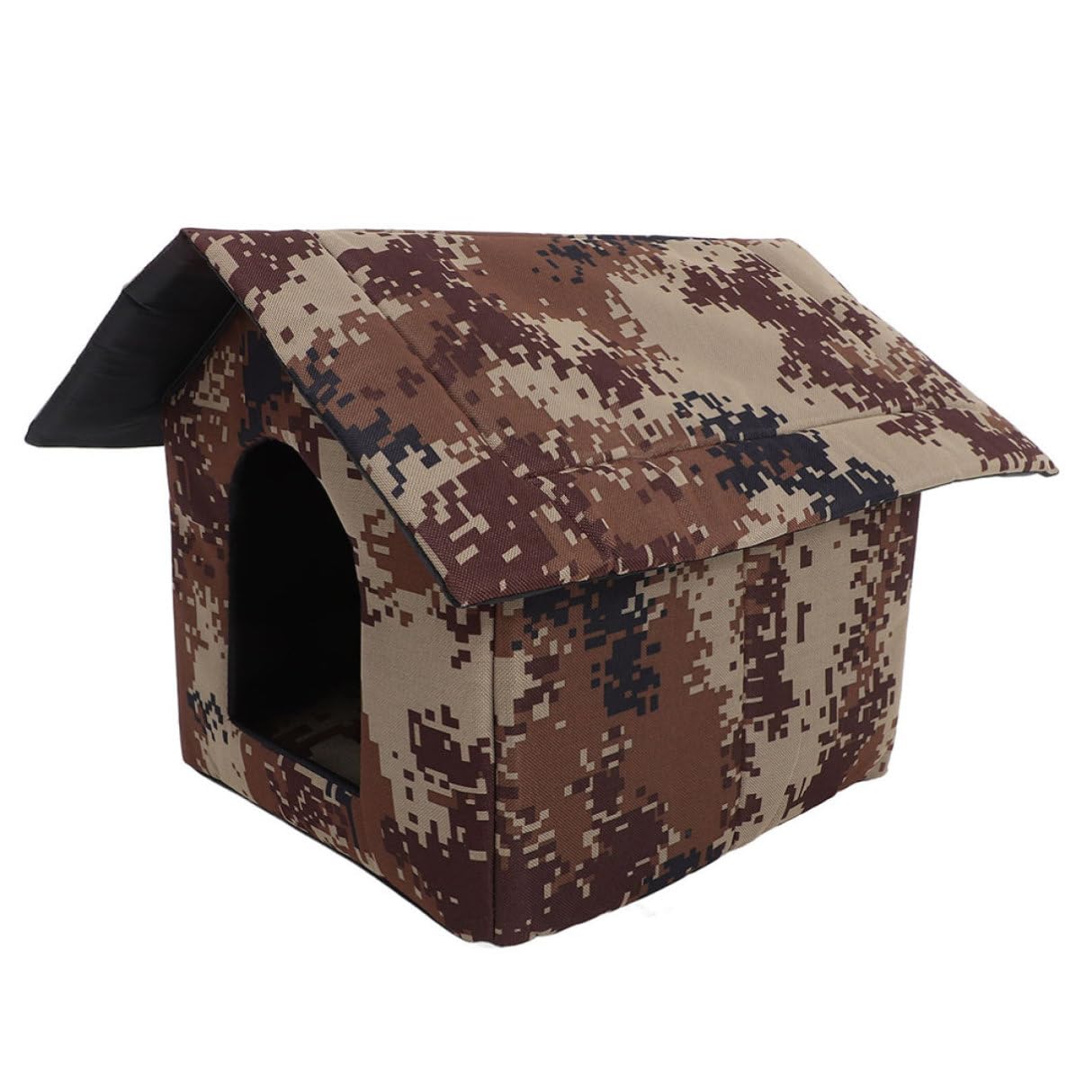 Maison pour chat extérieur isolée et surélevée avec tapis doux amovible pour le jardin