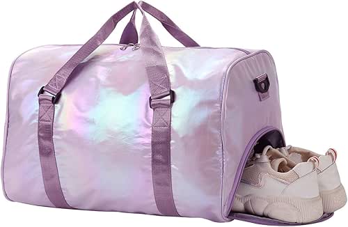 Yaopeing Gym Bag with Shoes Compartment,Sports Duffle Bag for Girls,Waterproof