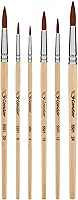 Condor Kit Pincel Artístico - Contém 6 Pincéis Redondos - Conjunto para Pintura em Diversas Superfícies - Ideal para Uso com Tintas à Base D’Água