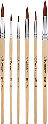 Condor Kit Pincel Artístico - Contém 6 Pincéis Redondos - Conjunto para Pintura em Diversas Superfícies - Ideal para Uso com Tintas à Base D’Água