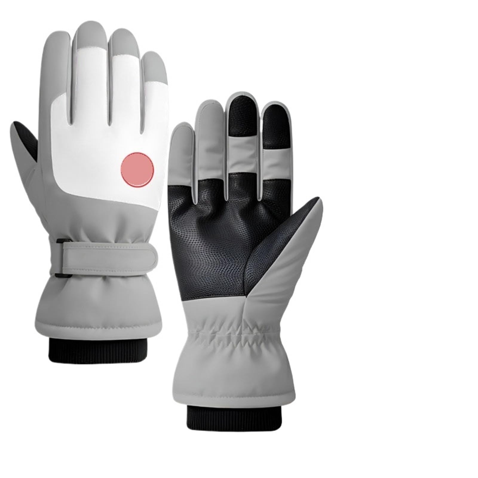 Guanti Da Neve Guanti da sci invernali caldi antivento con dita intere in velluto, for sport all'aria aperta, spessi, alpinismo, ciclismo