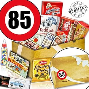 Süßes DDR Paket + Geschenk Box für Frauen 85 Geburtstag + DDR Waren
