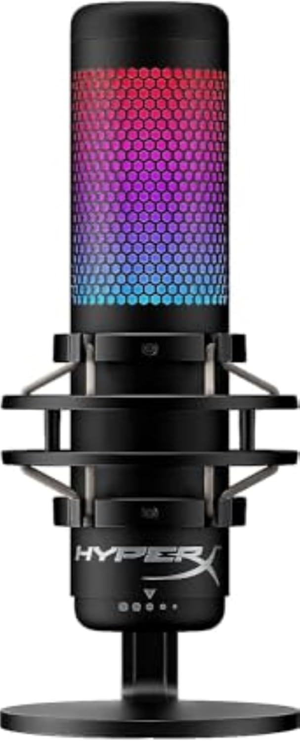HyperX QuadCast S – RGB USB Condenser Microphone for PC