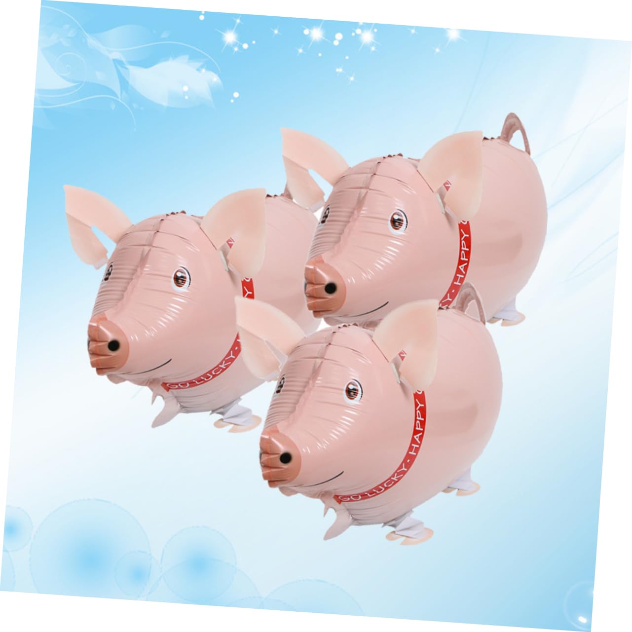 TOYANDONA Palloncini Maialino In Alluminio Rosa - Set Da 6 Pezzi | Decorazioni Festa Compleanno, Baby Shower | Forti E Resistenti