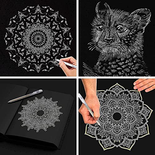 Ohuhu Alcohol Brush Markers, 168-Color Art Markers Set, Double Tipped Alcohol-Based Markers (Chisel & Brush) Gold Silver White Gel Ink Pen Set 10 Colors (20 Pack) Gel Ink Pens, White Pens #TOP4