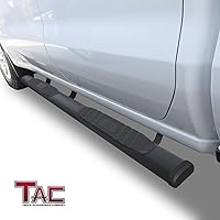 Vista 3 de TAC - Estribos laterales de flecha compatibles con Chevy Silverado/GMC Sierra 1500 2019-2025 2020-2025 2500/3500 Camión de cabina doble resistente