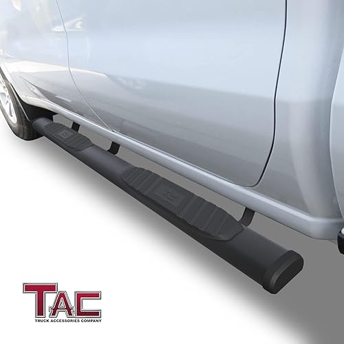 Miniatura 3 de TAC - Estribos laterales de flecha compatibles con Chevy SilveradoGMC Sierra 1500 2019-2025  2020-2025 25003500 Camión de cabina doble resistente de