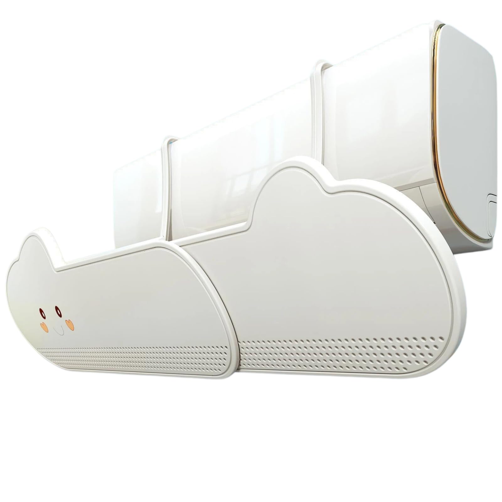 Deflettore d'aria per condizionatore, deflettore anti colpo diretto, estensibile 71,5-91 cm, a forma di nuvola, design perforato, misura universale, per maternità e camera da letto domestica