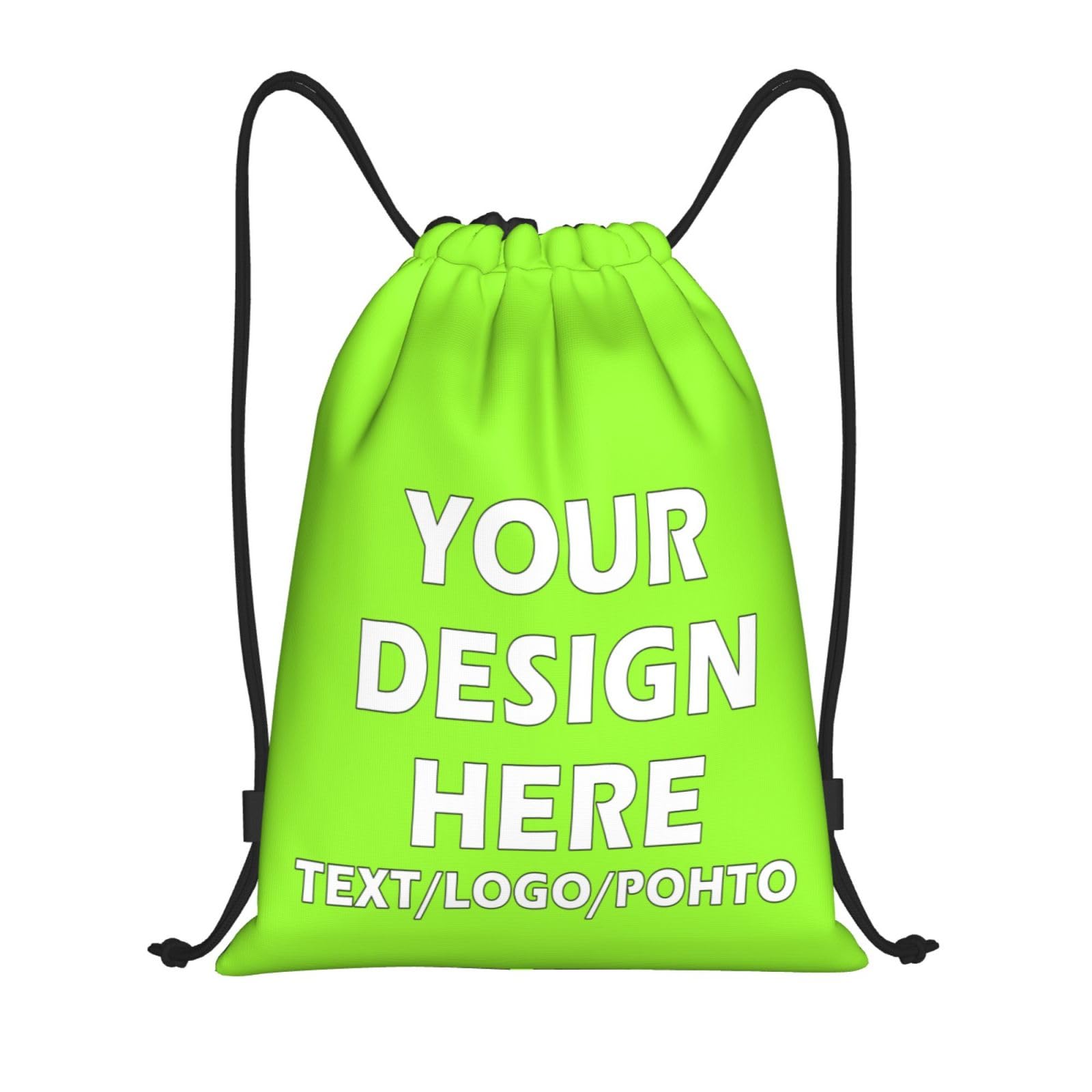 ROHBVMN UHBVN Personalised Backpack Add Your Logo/Text custom Drawstring Bags, Sports bag for Women and Men, Travel Backpack, Perfect for Swimming and Sports