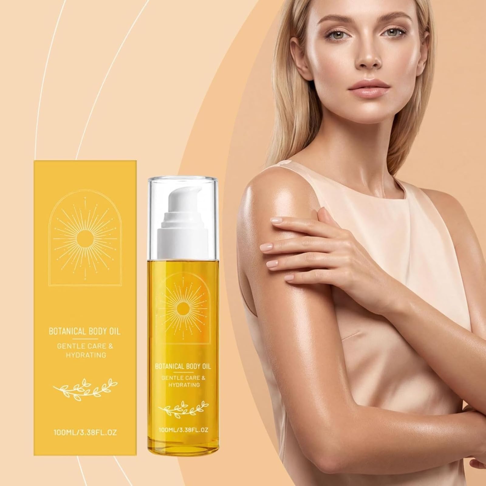 Pflanzliches Körperöl, Leichtes, Nicht Fettendes, Feuchtigkeitsspendendes Bio-Öl, Verbessert Die Hautstruktur Für Ein Glatteres Hautbild Und Mildert Cellulite, Ideal Für Trockene Haut (5pcs)