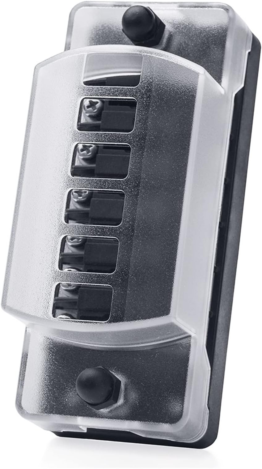 6 Way Blade Fuse Holder Box Auto Block Case With Screw Nut Terminal Fit For 12-32V Car Truck Vehicle Marine Boat Motorhome fuse