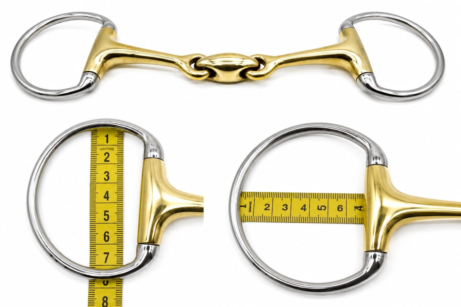 Tysons Breeches D Ring Gebiss Kaltblut Argentan 14,5-18,5 cm Übergröße doppelt gebrochen 15 mm