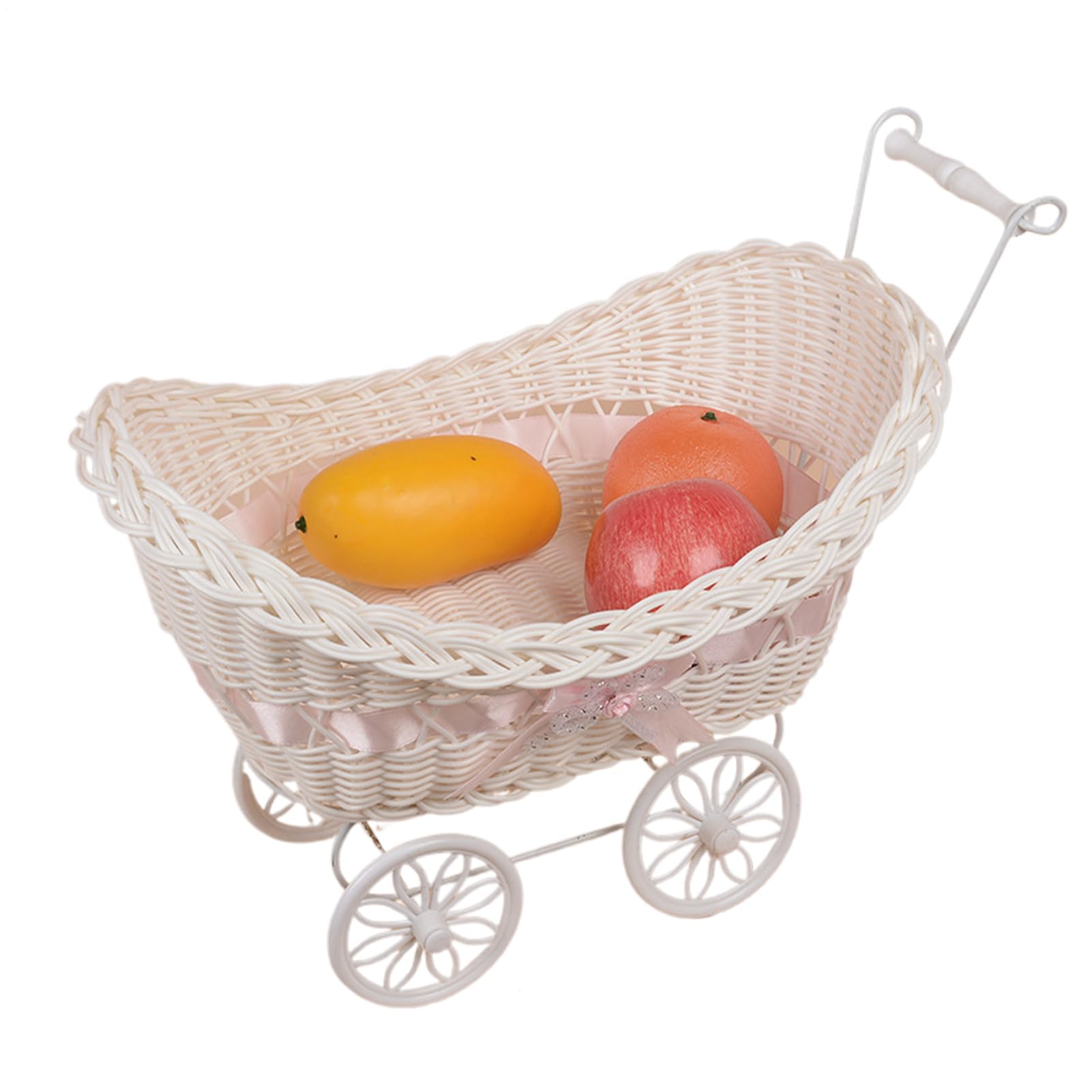 Decorazione per passeggino in tessuto per baby shower – Passeggino in finto rattan rustico, organizzazione casa e decorazione per la camera dei bambini, interni esterni, portico celebrazioni per