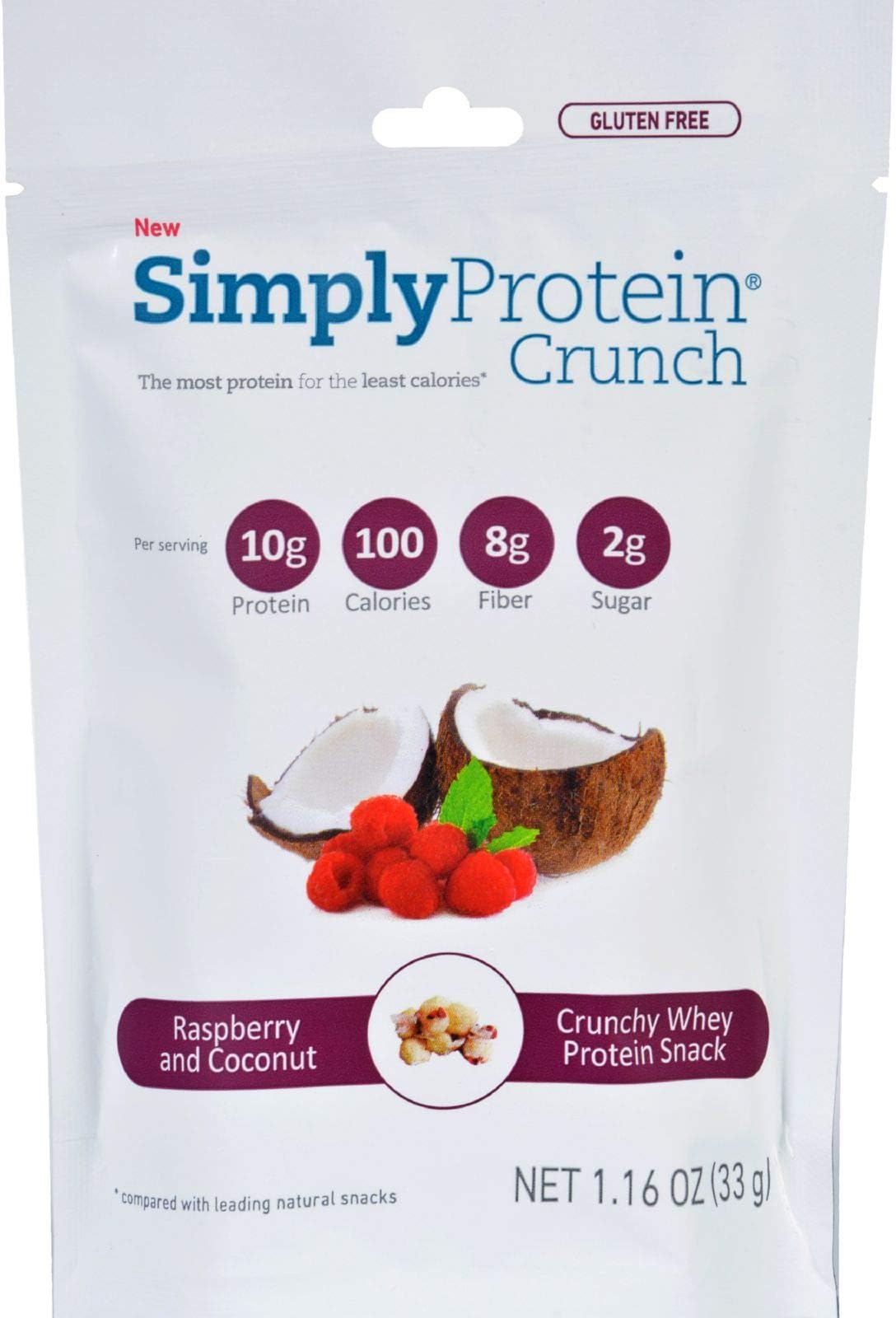 Simply Protein Crunch - Raspberry Coconut - Single Serve - 1.16 oz - 1 Case