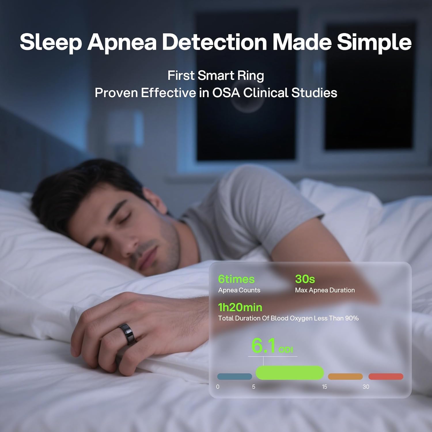 Bague intelligente réglable automatiquement pour homme et femme, sans abonnement à l'application, anneau de fitness pour suivi du sommeil - Tracker de fitness