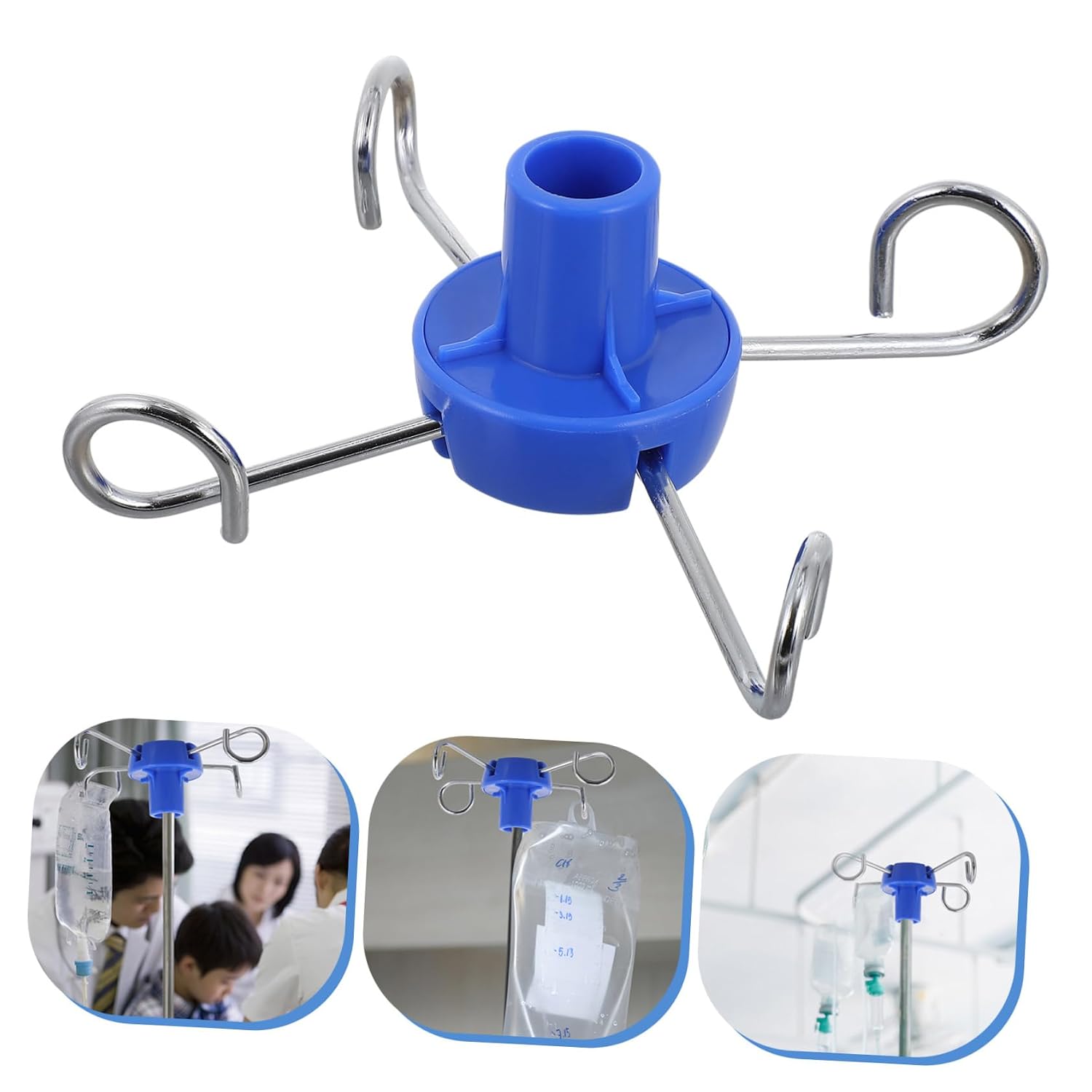 Infusion Stand Hook Stainless Steel Vertical Pole Hook for Clinic Hospital Hanging Stand Hanger for Iv Bag Easy to Install