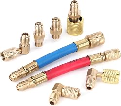 Kit de Refrigeração de Ar-Condicionado, 8 Peças/Conjunto de Mangueiras R134A R12 R-12A/C Conector de Ar Condicionado Refrigeração