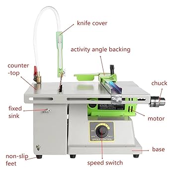 Amazon | 宝石ファセットマシン 500-7000RPM 統合型翡翠石切断
