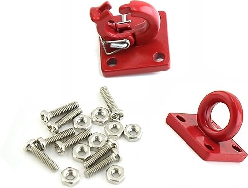 Miniatura 5 de Decoración de metal para escalar a control remoto para coche, extintor de incendios, cadena de metal y grilletes de cabrestante, accesorios de