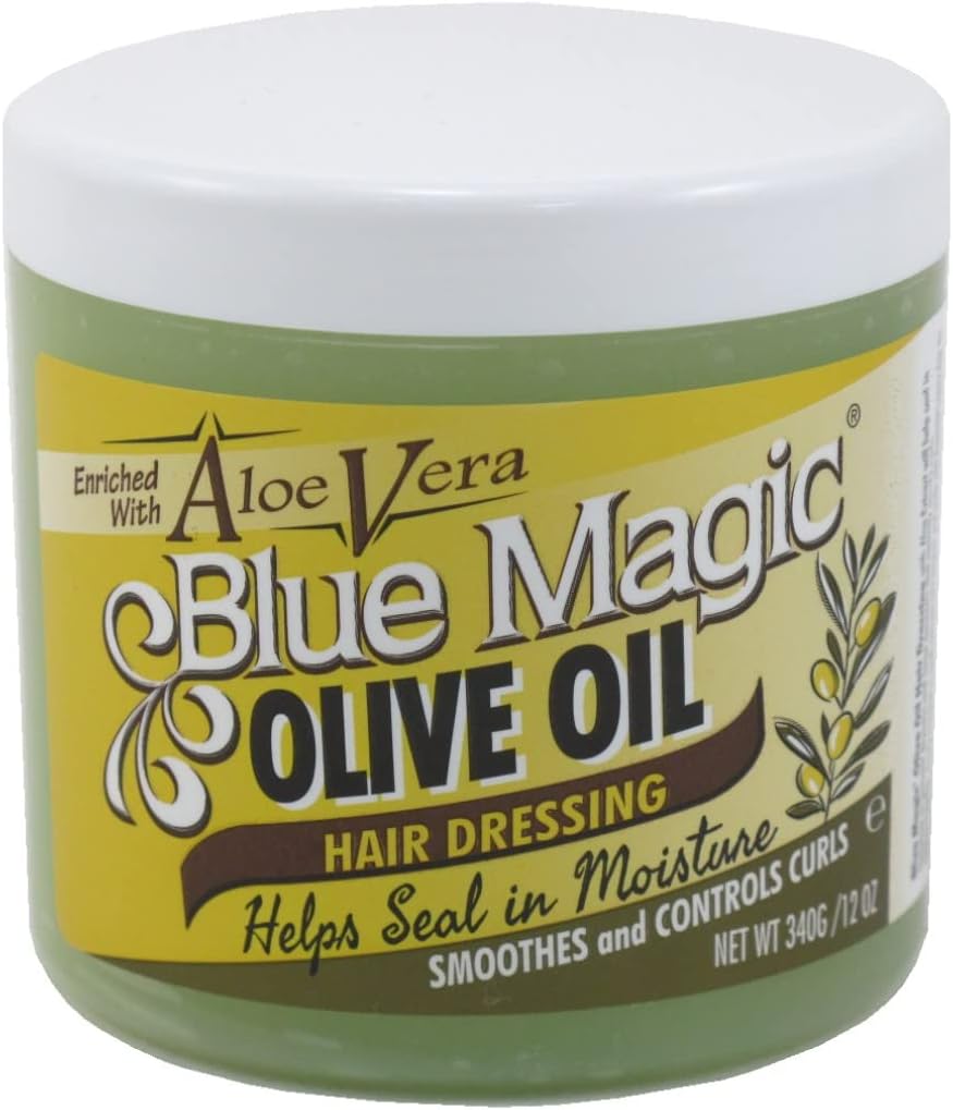 Blue Magic Olive Oil Hair Dressing with Aloe Vera 12 Ounce