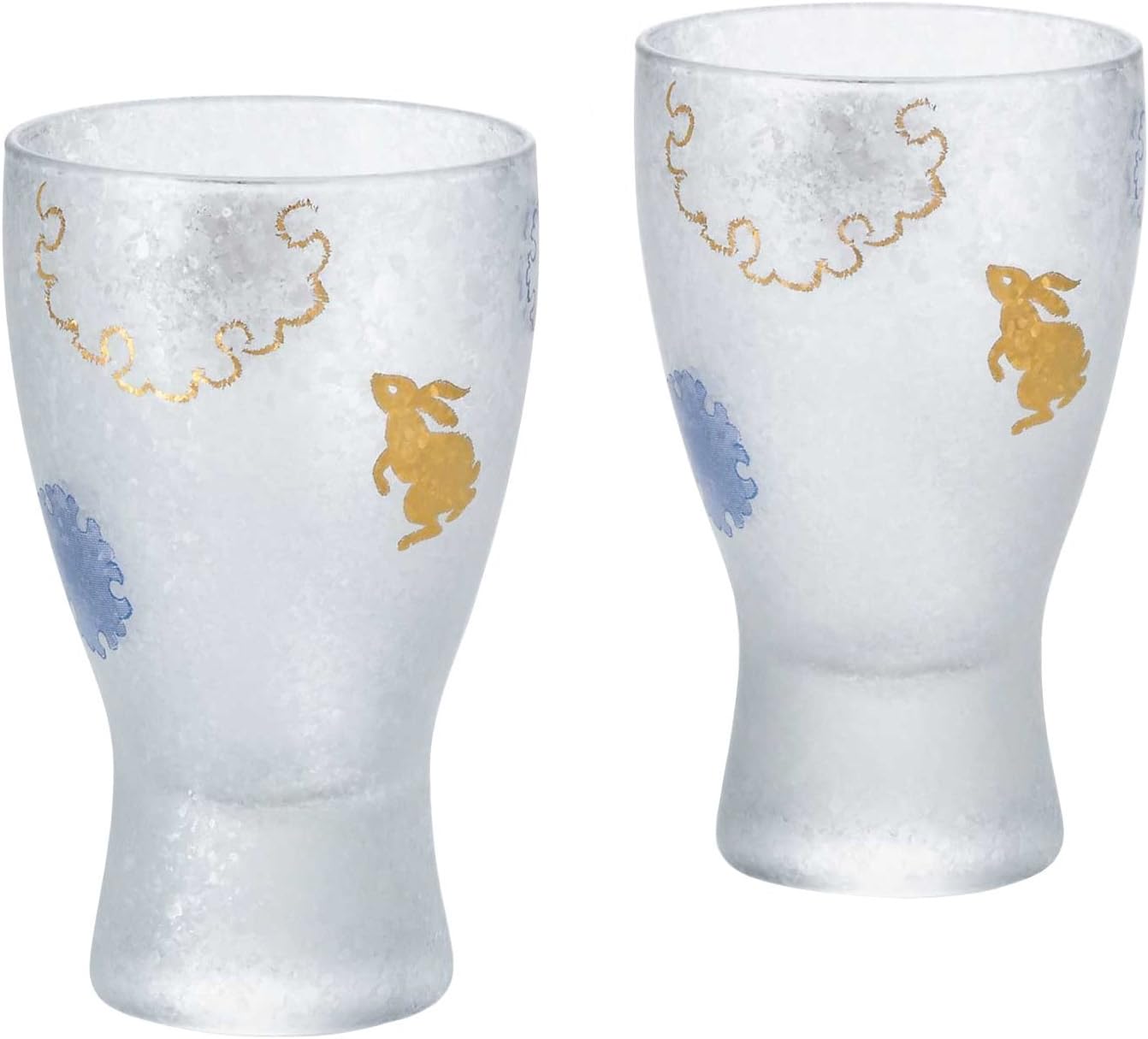 Aderia Japan [SET of 2] Japanese Sake Glass 100ml Yuki Usagi rabbit S-6270