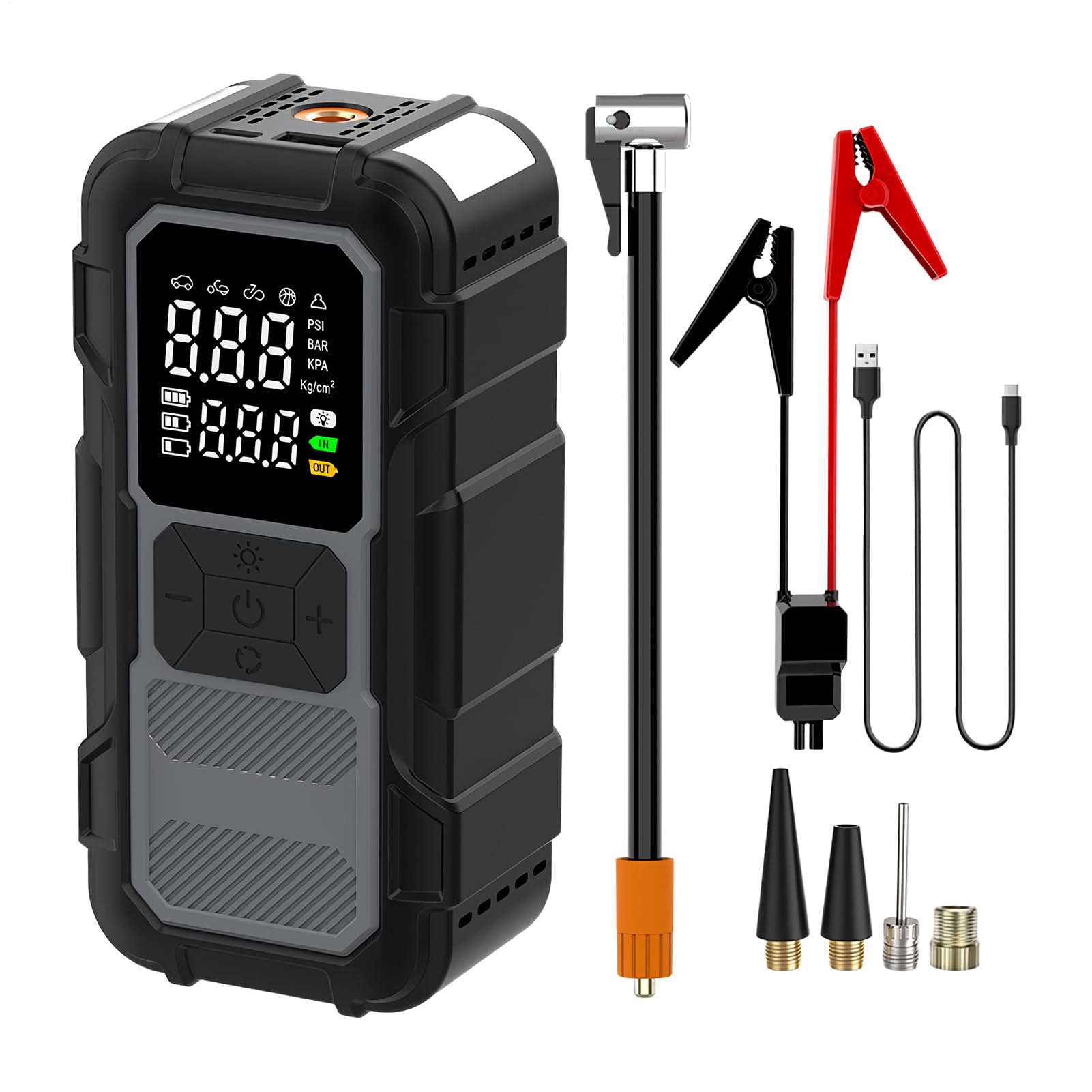 Avviatore Di Emergenza Per Auto Banco Di 12V 4000A | Starter di Emergenza per Batterie Auto Scariche Per Professionisti, Autisti, Guida Quotidiana, Viaggi Lunghi, Strada Urbana