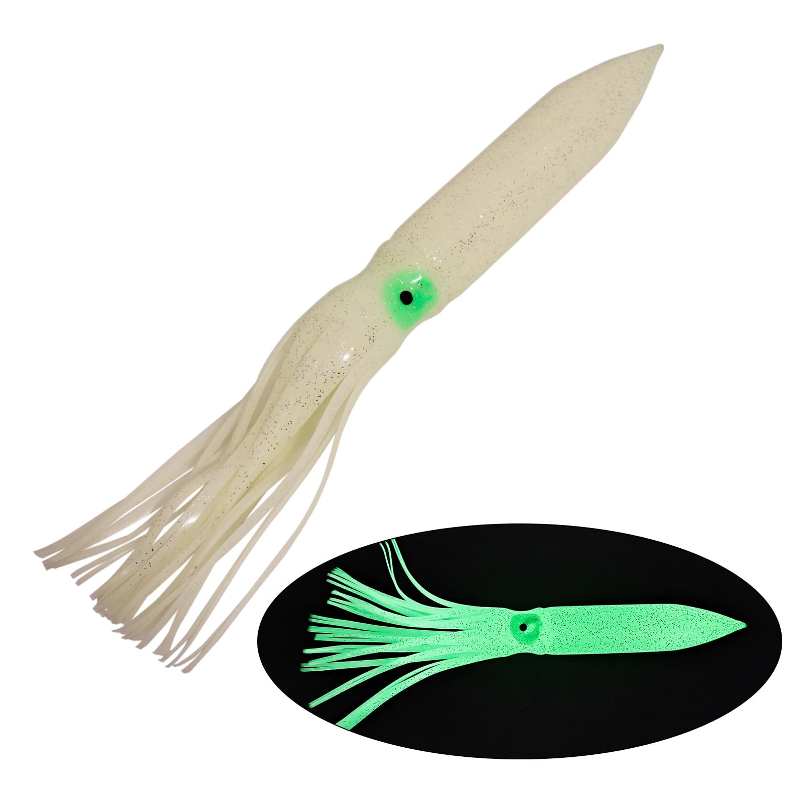 10 Stück 8 cm, weiche Angelköder, Tintenfisch, weiche Köder, umsäumter Tintenfisch, Jigging, Meeresköder, einfach zu verwenden, Bunte Tintenfisch Röcke