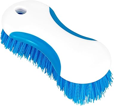6.3" Multi Purpose Heavy Duty Scrub Brush with Non-Slip TPR, Cleaning Brush with Stiff Bristles for Tile Floors,Walls, Carpet, Tubs,Sink ,Blue