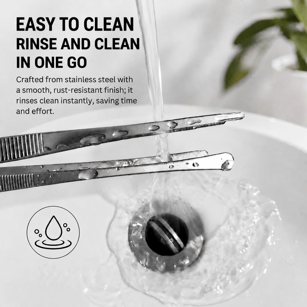 4-Piece Kitchen Tweezers, Long & Mini Precision Cooking Tongs