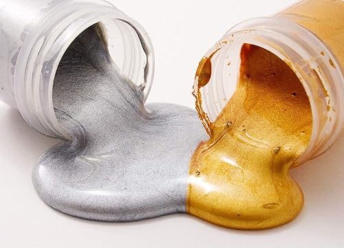 Miniatura 4 de Set de pintura acrílica metálica premium de individuall  8 pinturas metálicas de grado profesional  suministros de arte fabricados en Alemania  Set