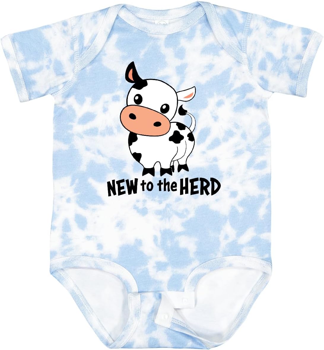 inktastic New To the Herd Cute Cow Baby Bodysuit