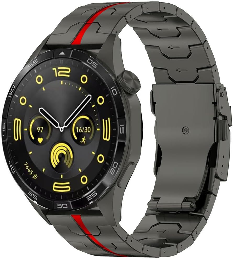 Titanium Watch Metal Strap Compatible with Huawei Watch GT6/GT6 Pro/GT5 46mm, 22mm Metal Band for Huawei GT4/3 46mm/ 3 Pro 46mm,GT 2e/Active/Classic/2 Pro/46mm/Sport/Elegant