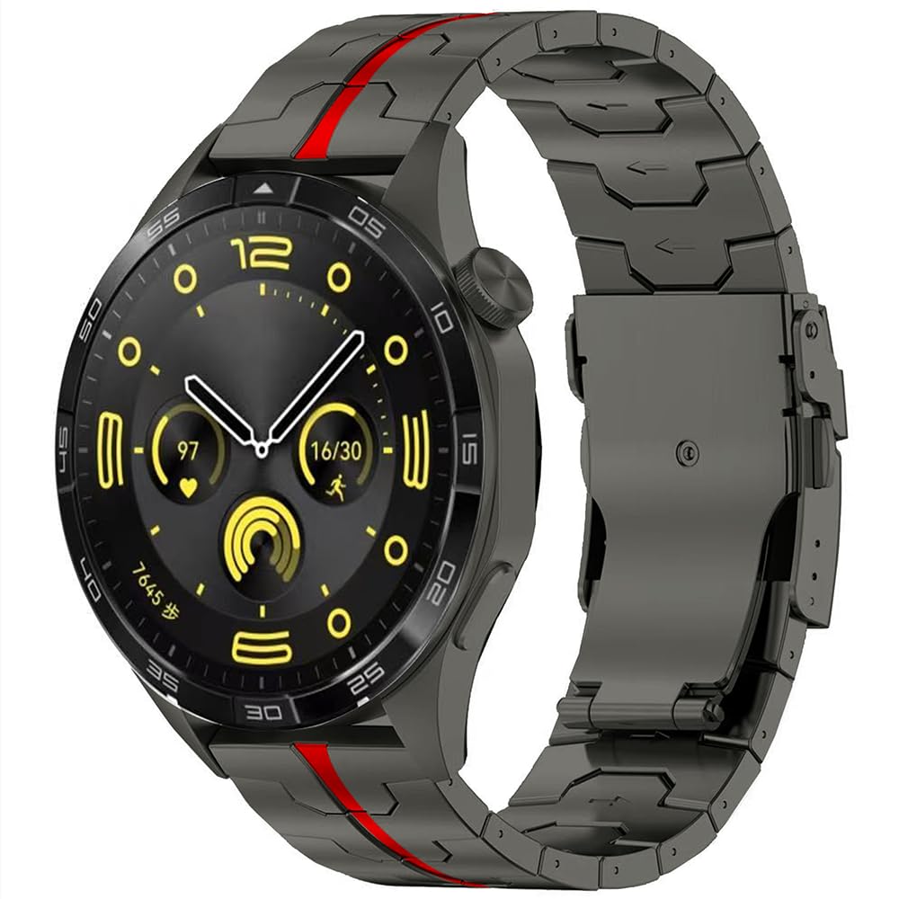Pulsera de titanio compatible con Huawei Watch GT6/GT6 Pro 46 mm/GT5 46 mm, 22 mm pulsera de metal con Huawei GT4 46 mm, GT3/GT3 Pro 46 mm, GT2 46 mm, GT2 Pro, GT 2e, GT Active/Classic, GT2