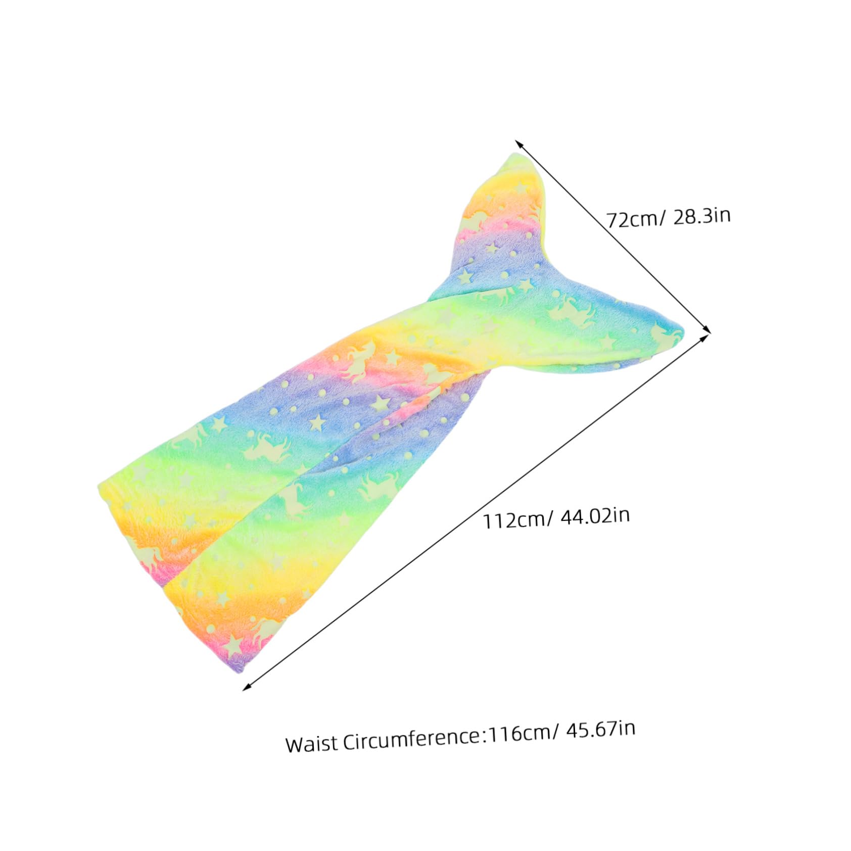 Mermaid Blanket for Glow Dark Flannel Soft Wearable Blanket with Fun Mermaid Design for Christmas Halloween Birthdays Travel Home Use