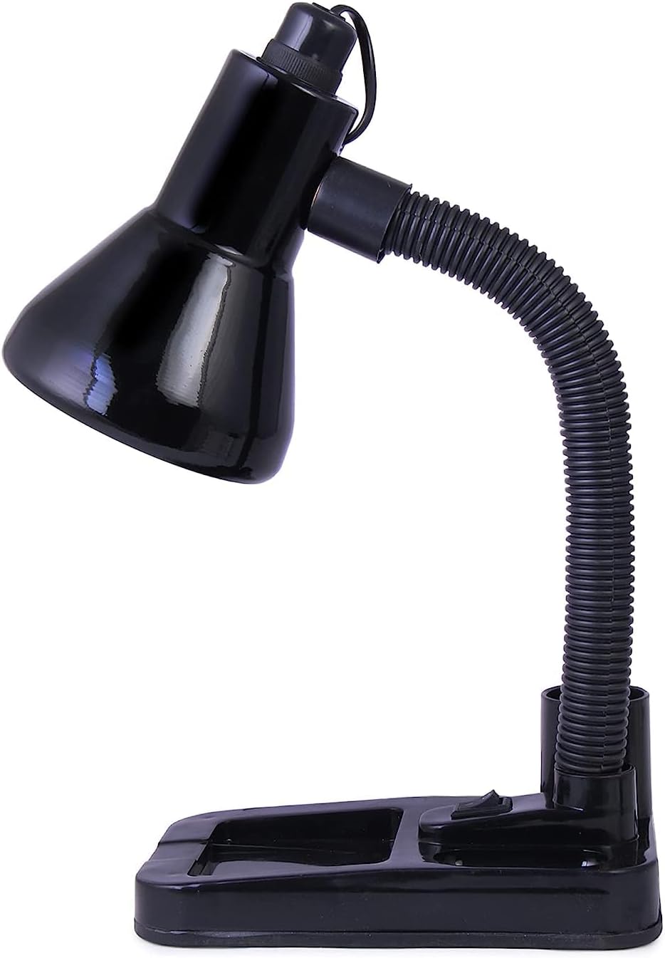 Stylish Black Adjustable Table Lamp for Home/Office/Study (Bulb Not Included, Pack of 1,Plastic)
