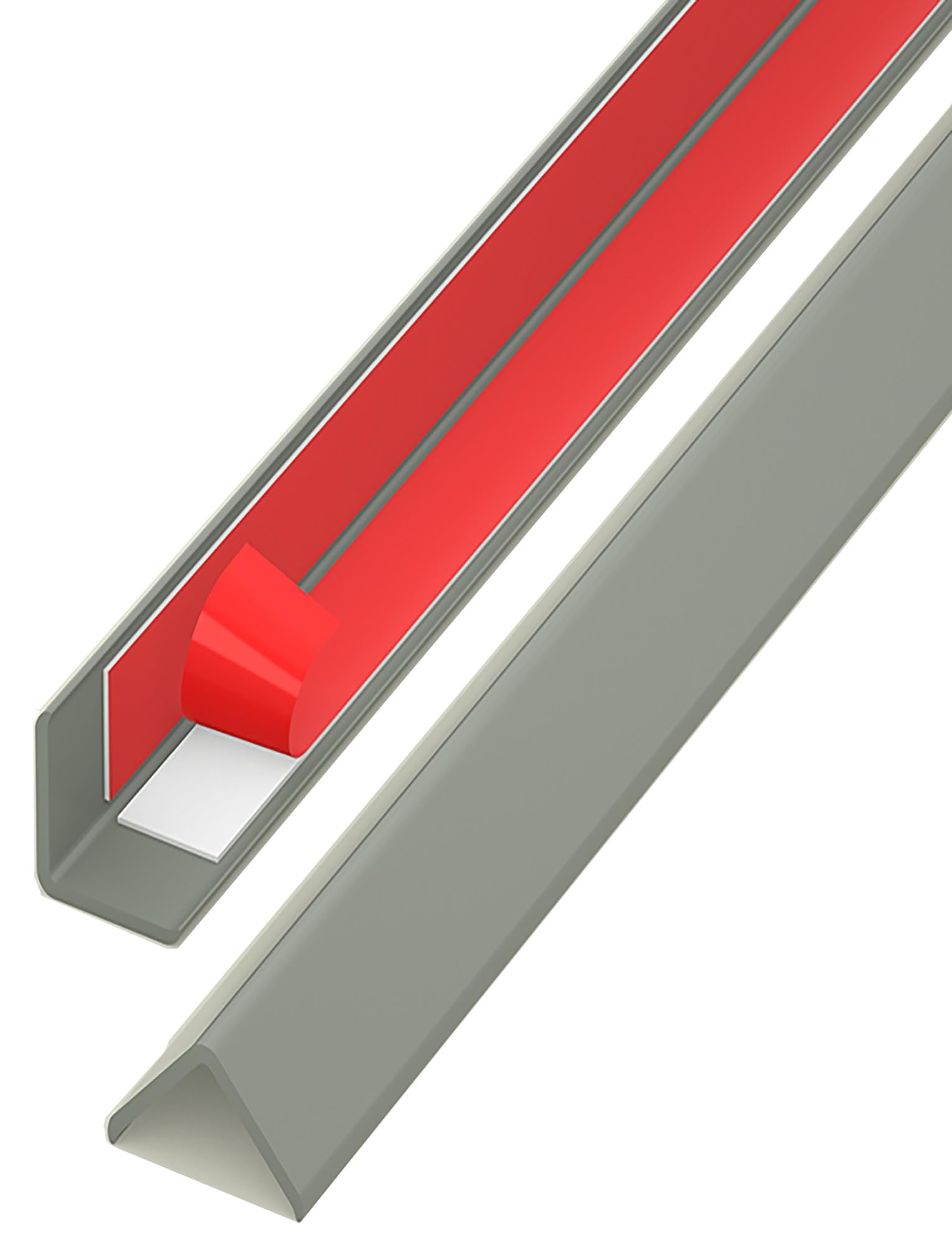 Samoprzylepne ochraniacze narożników z PCV - listwy ochronne do dekoracji wnętrz i szerokość 1,5 cm, 1 szt.(Gray,1.5x120cm)