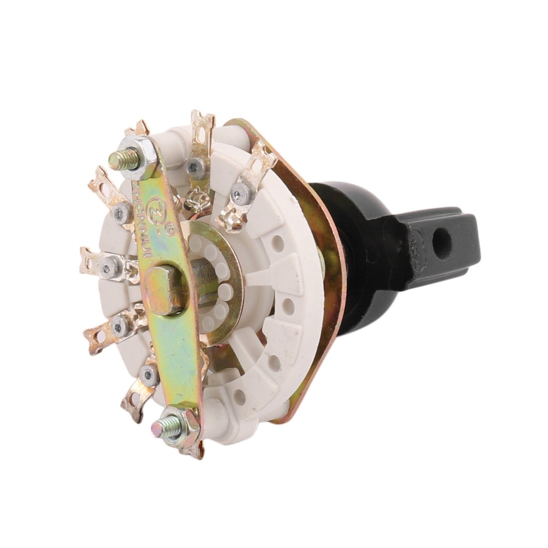 Aexit KCZ 1 Switches Pole 7 Position 8 Terminal Band Channel Rotary Switch Selector Foot Switches with Cap